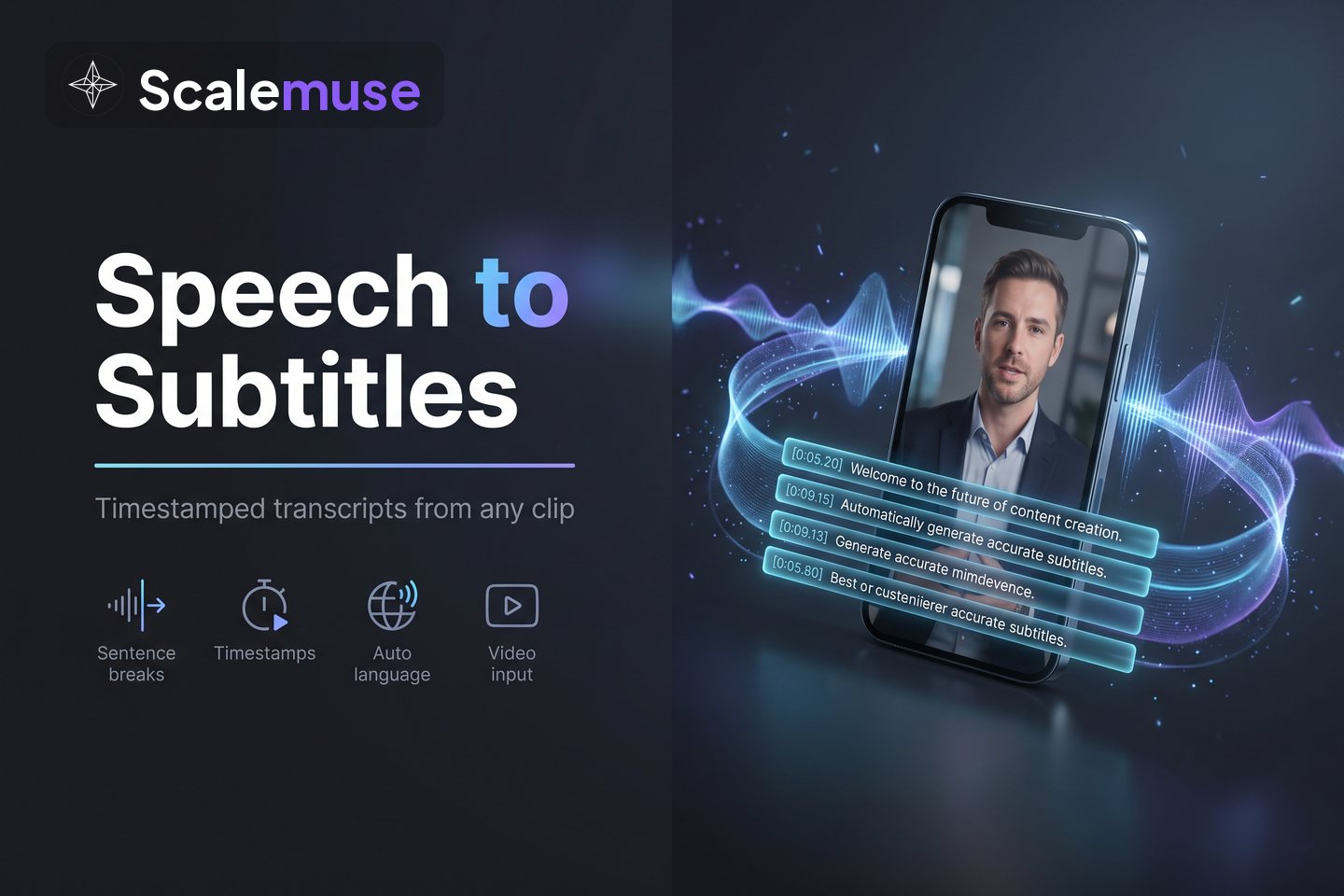 Speech to subtitles